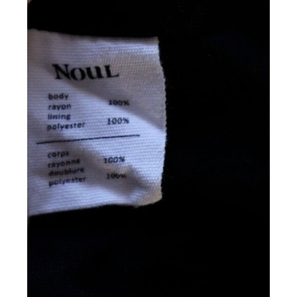 Noul Women's Small Black Flowy Maxi Dress Pleated Spaghetti Straps V-Neck Midi - Picture 6 of 6